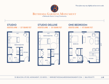 Floorplan of Bethesda Gardens Monument, Assisted Living, Monument, CO 3