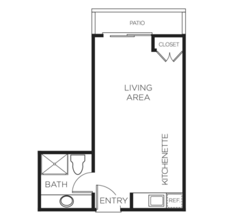 Floorplan of Bridgepoint at Los Altos, Assisted Living, Los Altos, CA 1