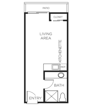 Floorplan of Bridgepoint at Los Altos, Assisted Living, Los Altos, CA 2