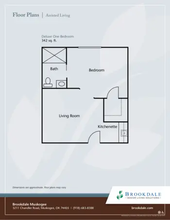 Floorplan of Brookdale Muskogee, Assisted Living, Memory Care, Muskogee, OK 2