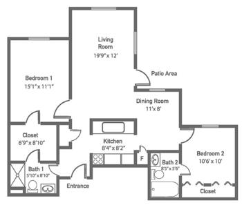 Floorplan of Brookstone Suites of Effingham, Assisted Living, Effingham, IL 2