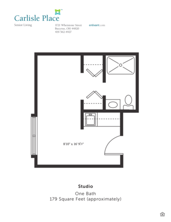 Floorplan of Carlisle Place, Assisted Living, Bucyrus, OH 1