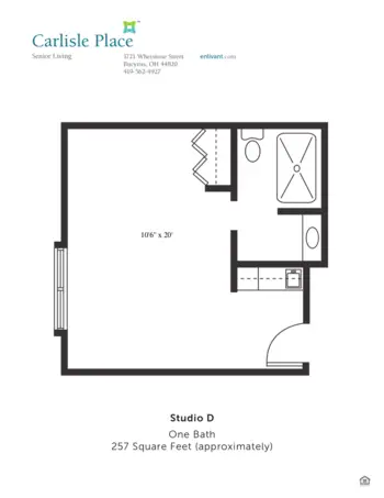 Floorplan of Carlisle Place, Assisted Living, Bucyrus, OH 2