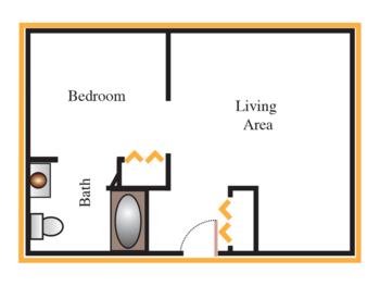 Floorplan of Churchill Estates Retirement Community, Assisted Living, Eugene, OR 1