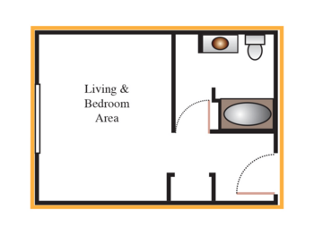Floorplan of Churchill Estates Retirement Community, Assisted Living, Eugene, OR 3