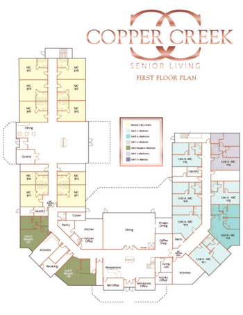 Floorplan of Copper Creek Senior Living, Assisted Living, Memory Care, West Union, IA 1