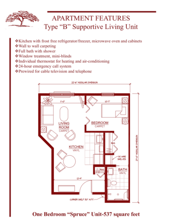 Floorplan of Knollwood Retirement Center - Jacksonville, Assisted Living, Jacksonville, IL 1