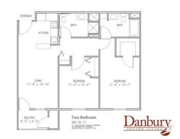 Floorplan of Massillon Danbury, Assisted Living, Massillon, OH 2