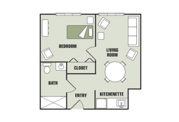 Floorplan of Morningside of Gastonia, Assisted Living, Gastonia, NC 1