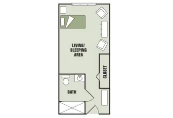 Floorplan of Morningside of Gastonia, Assisted Living, Gastonia, NC 3