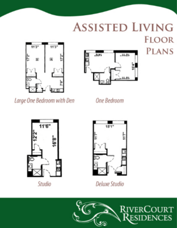 Floorplan of RiverCourt Residences, Assisted Living, Groton, MA 1