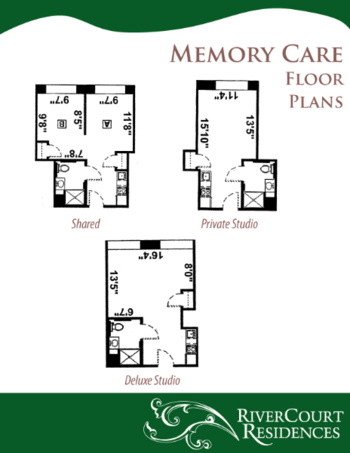 Floorplan of RiverCourt Residences, Assisted Living, Groton, MA 3