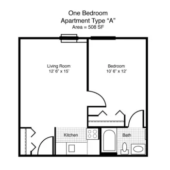 Floorplan of Sanders Glen, Assisted Living, Westfield, IN 1