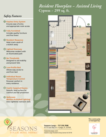 Floorplan of Seasons - Clearwater, Assisted Living, Clearwater, FL 4