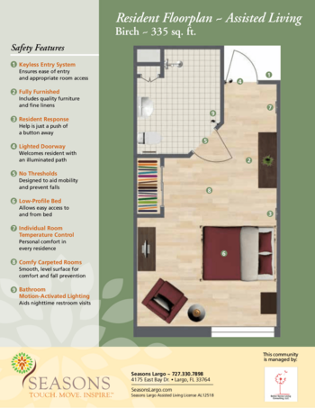 Floorplan of Seasons - Clearwater, Assisted Living, Clearwater, FL 5