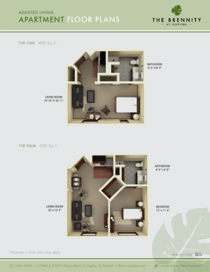 Floorplan of The Brennity at Daphne, Assisted Living, Memory Care, Daphne, AL 1