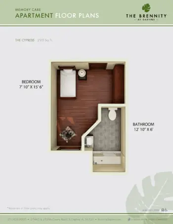 Floorplan of The Brennity at Daphne, Assisted Living, Memory Care, Daphne, AL 4