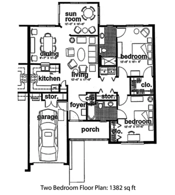 Floorplan of The Cottages on Wesleyan, Assisted Living, Macon, GA 2
