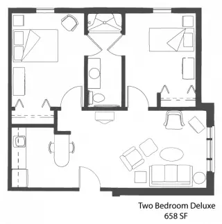 Floorplan of The Cottages on Wesleyan, Assisted Living, Macon, GA 9