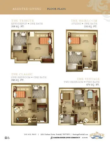 Floorplan of The Heritage Tomball, Assisted Living, Tomball, TX 2