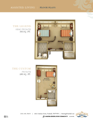 Floorplan of The Heritage Tomball, Assisted Living, Tomball, TX 3