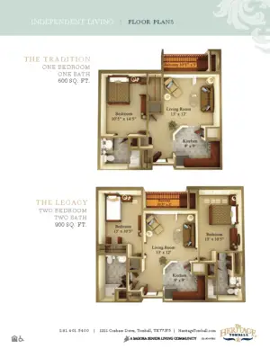 Floorplan of The Heritage Tomball, Assisted Living, Tomball, TX 5
