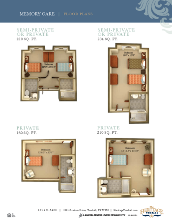 Floorplan of The Heritage Tomball, Assisted Living, Tomball, TX 8