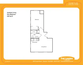 Floorplan of The Linden at Danvers, Assisted Living, Danvers, MA 6