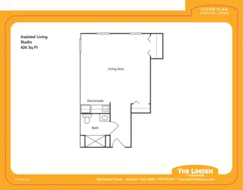 Floorplan of The Linden at Danvers, Assisted Living, Danvers, MA 8