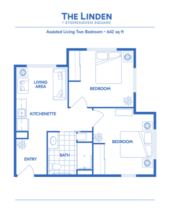 Floorplan of The Linden at Stonehaven Square, Assisted Living, Memory Care, Tulsa, OK 2