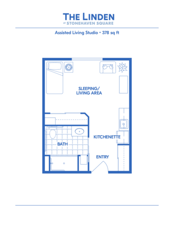 Floorplan of The Linden at Stonehaven Square, Assisted Living, Memory Care, Tulsa, OK 3