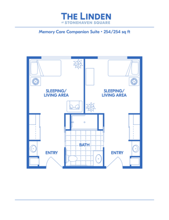 Floorplan of The Linden at Stonehaven Square, Assisted Living, Memory Care, Tulsa, OK 5