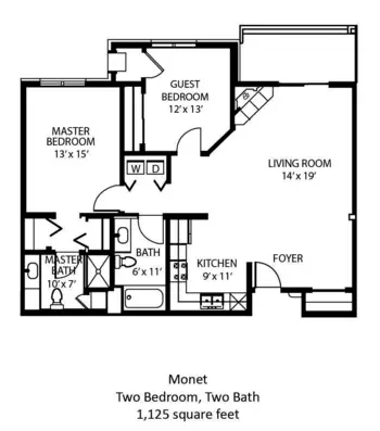 Floorplan of The Waterford at Fitchburg, Assisted Living, Fitchburg, WI 3