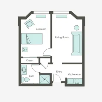 Floorplan of Aegis Living of Corte Madera, Assisted Living, Corte Madera, CA 1