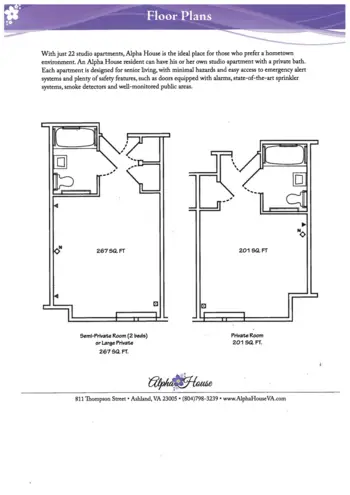Floorplan of Alpha House, Assisted Living, Memory Care, Ashland, VA 1