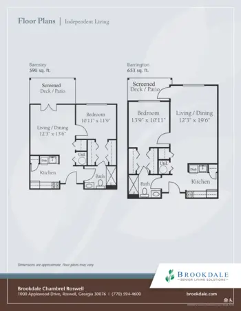 Floorplan of Brookdale Chambrel Roswell, Assisted Living, Roswell, GA 1