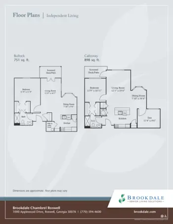 Floorplan of Brookdale Chambrel Roswell, Assisted Living, Roswell, GA 2