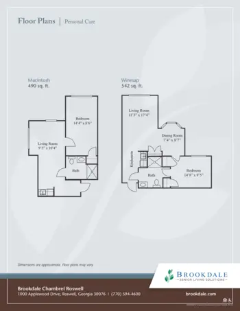 Floorplan of Brookdale Chambrel Roswell, Assisted Living, Roswell, GA 7