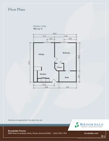 Floorplan of Brookdale Peoria, Assisted Living, Peoria, AZ 3
