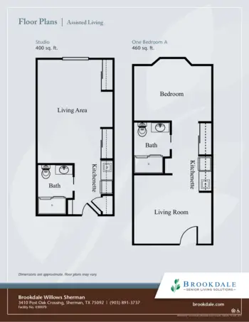 Floorplan of Brookdale Willows Sherman, Assisted Living, Sherman, TX 1