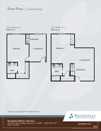 Floorplan of Brookdale Willows Sherman, Assisted Living, Sherman, TX 2