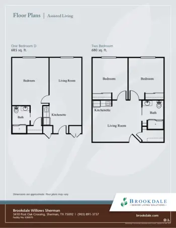Floorplan of Brookdale Willows Sherman, Assisted Living, Sherman, TX 3
