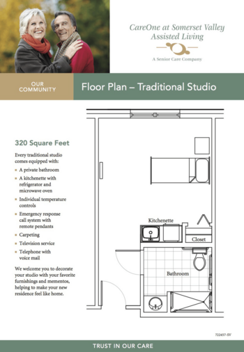 Floorplan of Care One at Somerset Valley Assisted Living, Assisted Living, Bound Brook, NJ 1