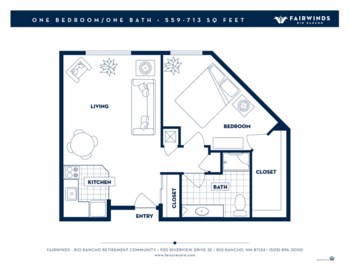 Floorplan of Fairwinds - Rio Rancho, Assisted Living, Rio Rancho, NM 1