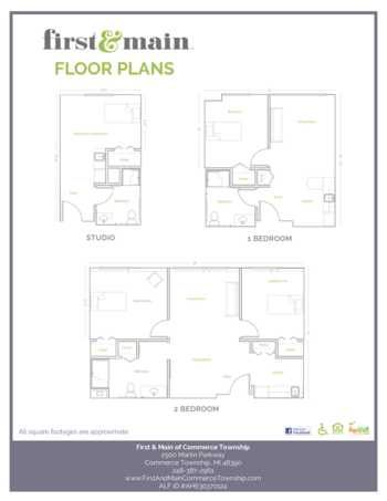Floorplan of First & Main of Commerce Township, Assisted Living, Commerce Township, MI 1