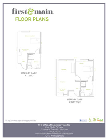 Floorplan of First & Main of Commerce Township, Assisted Living, Commerce Township, MI 2