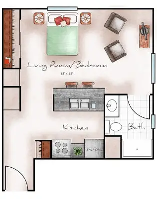 Floorplan of Heritage at Northern Hills, Assisted Living, Memory Care, Sioux City, IA 1