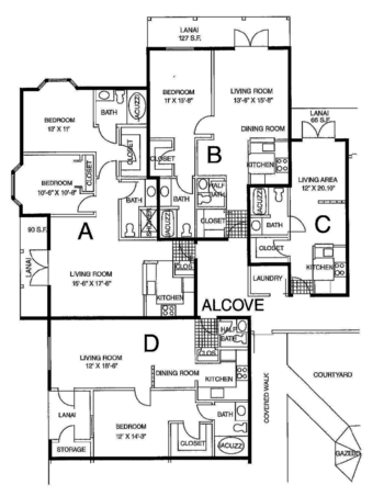 Floorplan of Homestead Village of Pensacola, Assisted Living, Pensacola, FL 1