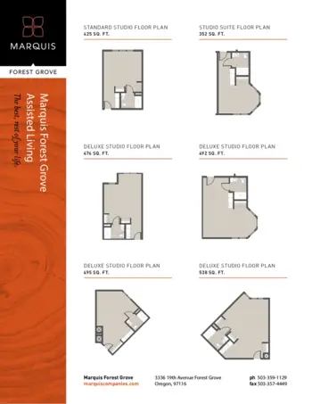 Floorplan of Marquis Forest Grove Assisted Living, Assisted Living, Forest Grove, OR 10