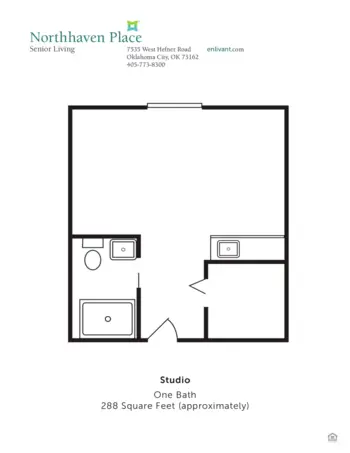 Floorplan of Northhaven Place, Assisted Living, Oklahoma City, OK 1